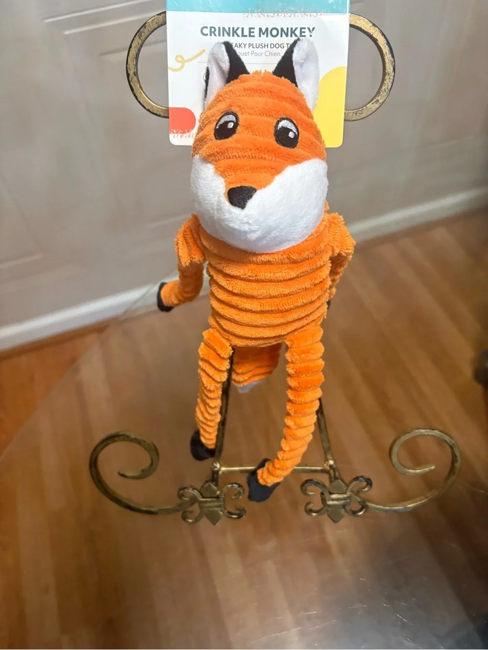 Brand New ZippyPaws Squeaky Plush Dog Toy  Crinkle Fox 12”